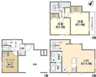 埼玉県さいたま市浦和区領家6【一戸建】の間取り