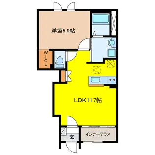 岐阜県岐阜市六条東2【アパート】の間取り