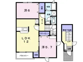 リュミエール・エスト B【2階】の間取り