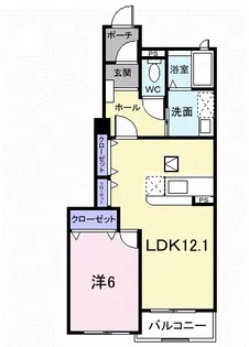 モスフロックス【1階】の間取り