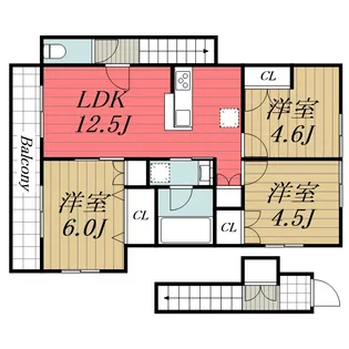千葉県千葉市中央区宮崎町【マンション】の間取り