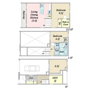 神奈川県横浜市青葉区下谷本町【一戸建】の間取り