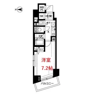 東京都品川区東五反田1【マンション】の間取り