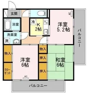 リバーサイド幸泉 2棟【2階】の間取り