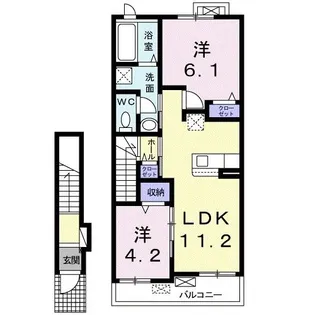 カルム菅池A【2階】の間取り