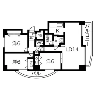 プレインアヴェニュー【7階】の間取り