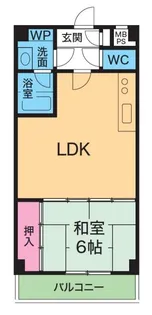 YKハイツ旭が丘【3階】の間取り
