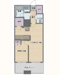 プレサンスレジェンド堺筋本町タワー【6階】の間取り