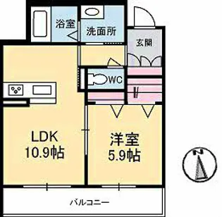 ベレオシンフォニー【2階】の間取り