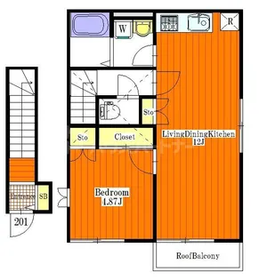 ルアナハウス【2階】の間取り