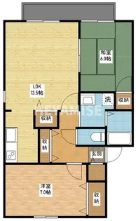 ハイカムール間瀬貝B【2階】の間取り