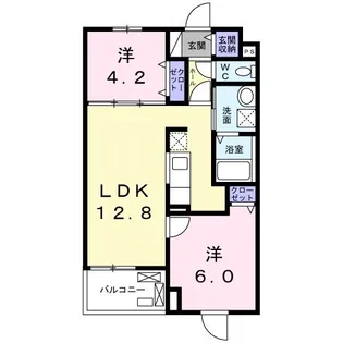 ピュアコートVI【5階】の間取り