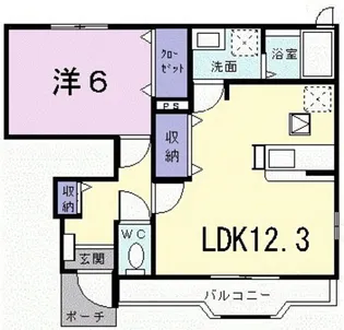 シェーンブルンA【1階】の間取り