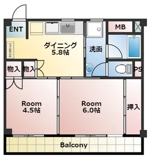 パークヒルズ緑町【2階】の間取り
