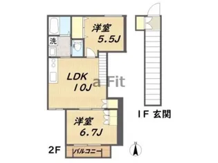 カーサ・イル・ミチーノ【2階】の間取り