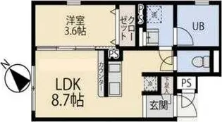 セドール代田橋【4階】の間取り
