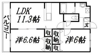 フロイデ宮竹【3階】の間取り