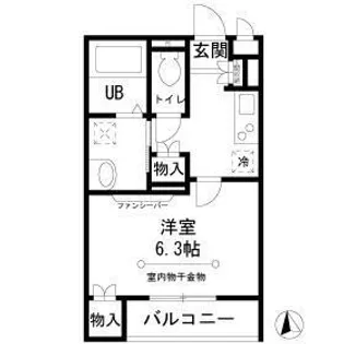 サニーサイド旗の台【1階】の間取り