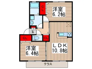 コンフォ-トフルールIII【1階】の間取り