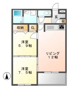 プレステージ【3階】の間取り