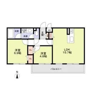 ブライトガーデン【1階】の間取り