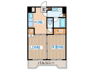 コーポフジサワ仙台【4階】の間取り