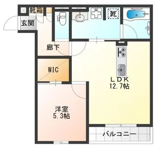 クラシスト東粉浜WEST【2階】の間取り