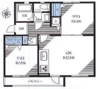 相武台住宅5号棟【2階】の間取り