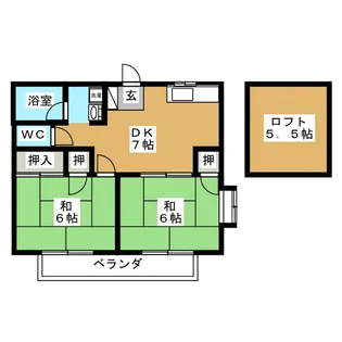 エクセル東船橋A棟【2階】の間取り