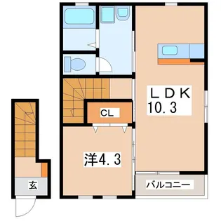 DearCourt(ディアコート) C棟【2階】の間取り