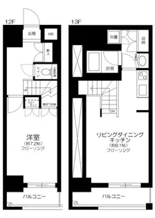 グラーサ銀座イースト【12階】の間取り