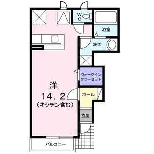 ベニール天神A【1階】の間取り