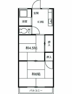 コーポ小菅【2階】の間取り
