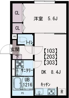 イクシ江戸川【2階】の間取り