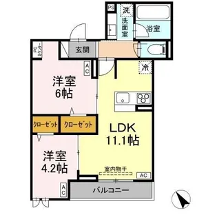 ディープレシャス立川高松町【2階】の間取り