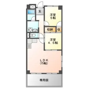 メゾンドール向陽【1階】の間取り