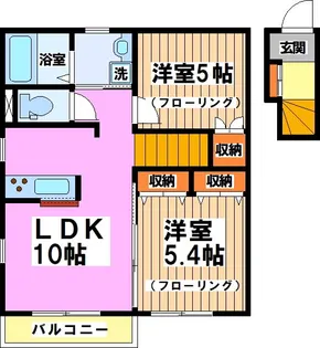 アンソレーユK【2階】の間取り