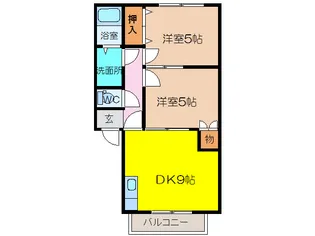 シティメイト多布施【2階】の間取り