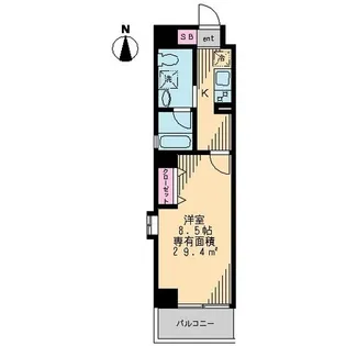 森下ツインキャッスルN棟【5階】の間取り