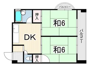 三葉ハイツ【4階】の間取り