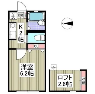月見台コーポ21【1階】の間取り