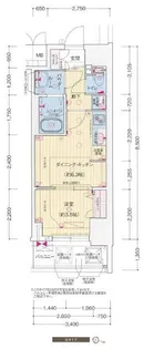 プレサンス福島吉野ミナージ【14階】の間取り