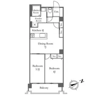 六本木ビュータワー【9階】の間取り
