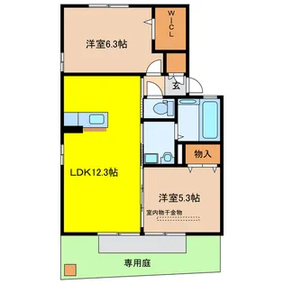 カーサフェリーチェ【1階】の間取り