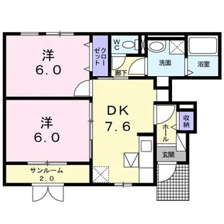 ヴェール テール【1階】の間取り