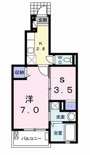 サニースクエアI【1階】の間取り