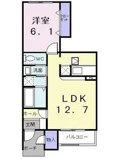 アルバーダA【1階】の間取り
