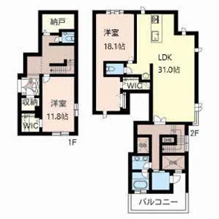 Chanois中桜塚の間取り