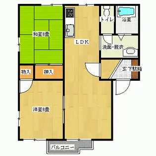 ファミール植野A【1階】の間取り