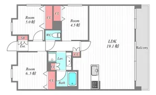 ハルモシティ【11階】の間取り